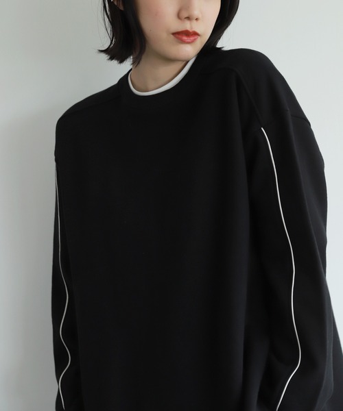PAGEBOY(ページボーイ)の「モードラインウラケプルオーバー(Tシャツ/カットソー・レディース・ブラック/オフホワイト/モカ・FREE)」の20枚目の写真