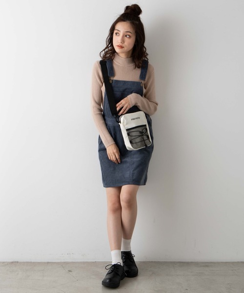 WEGO（ウィゴー）の「WEGO/スクエアコードショルダー（ショルダーバッグ・レディース・ブラック/オフホワイト・FREE）」の13枚目の写真