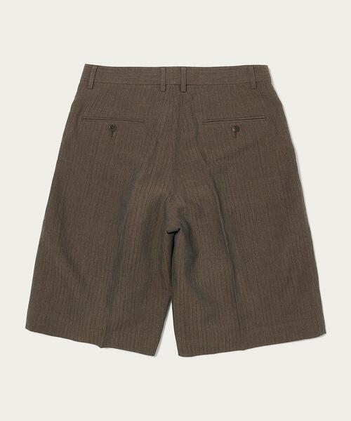 Steven Alan（スティーブンアラン）の「＜221Village × Steven Alan＞ 2PLEATS  SHORT TROUSERS/パンツ（その他パンツ・メンズ・ネイビー/ブラウン・M/S/L）」の4枚目の写真