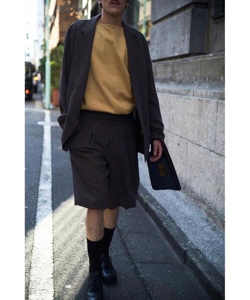 Steven Alan（スティーブンアラン）の「＜221Village × Steven Alan＞ 2PLEATS  SHORT TROUSERS/パンツ（その他パンツ・メンズ・ネイビー/ブラウン・M/S/L）」の5枚目の写真