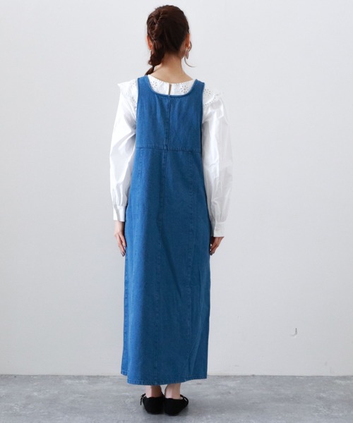 archives（アルシーヴ）の「フロントＺＩＰデニムジャンパースカート（ジャンパースカート・レディース・アイボリー/ブラック/ブルー・MEDIUM）」の15枚目の写真