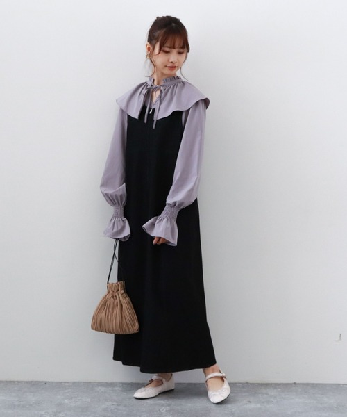 archives（アルシーヴ）の「フロントＺＩＰデニムジャンパースカート（ジャンパースカート・レディース・アイボリー/ブラック/ブルー・MEDIUM）」の11枚目の写真