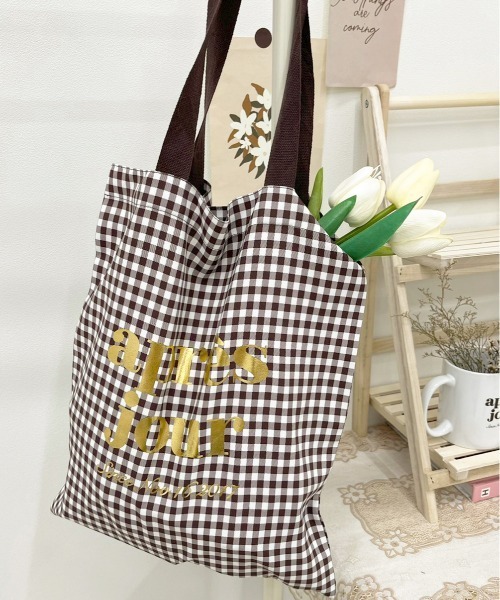 apres jour（アプレジュール）の「ギンガムトートバッグ【ZOZOTOWN限定アイテム】【1AP】（トートバッグ・レディース・ダークブラウン/ブラック・フリー）」の11枚目の写真
