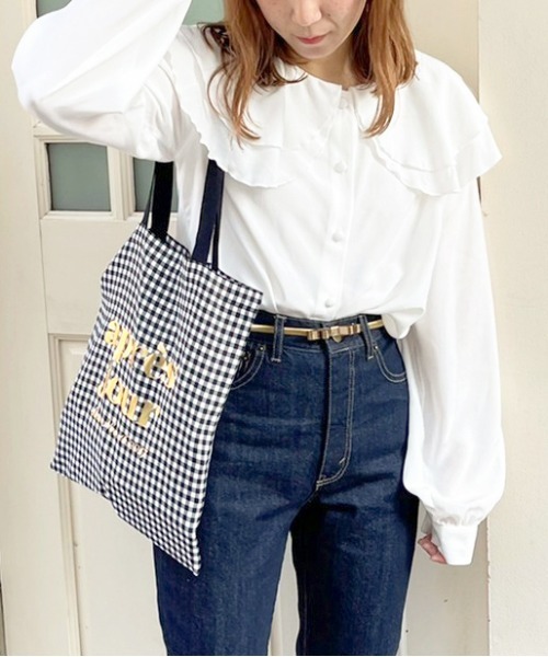 apres jour（アプレジュール）の「ギンガムトートバッグ【ZOZOTOWN限定アイテム】【1AP】（トートバッグ・レディース・ダークブラウン/ブラック・フリー）」の5枚目の写真