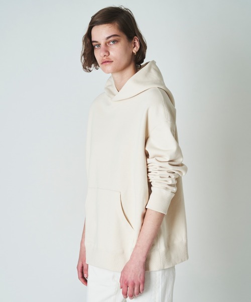 N.O.R.C（ノーク）の「裏毛プルパーカ（パーカー・レディース・ホワイト/ブラック/アイボリー/トップグレー/アッシュ/ピンク・S/M/L/XXL）」の2枚目の写真