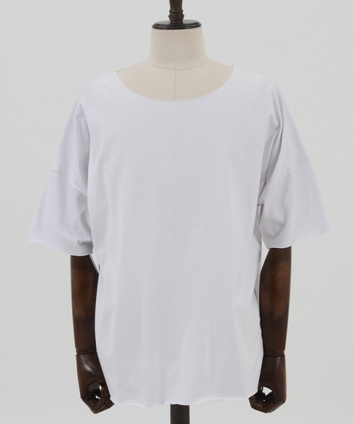 Jih Nunc(ジーヌンク)の「mt7105-ルーズネックカットソー(Tシャツ/カットソー・メンズ・ホワイト/ピンク/ブラック/ベージュ・S/L/M)」の21枚目の写真