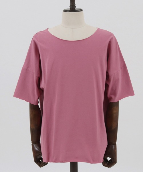 Jih Nunc(ジーヌンク)の「mt7105-ルーズネックカットソー(Tシャツ/カットソー・メンズ・ホワイト/ピンク/ブラック/ベージュ・S/L/M)」の22枚目の写真