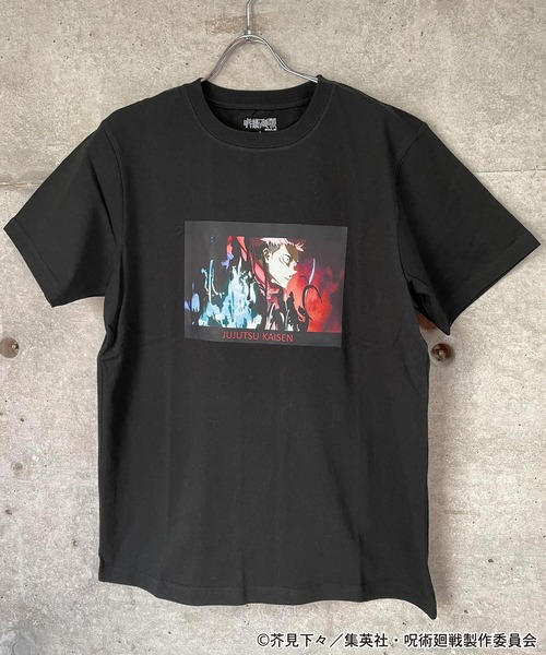 呪術廻戦（ジュジュツカイセン）の「呪術廻戦場面写虎杖メンズTシャツ（Tシャツ/カットソー・メンズ・ホワイト/ブラック・LL/S/M/L）」の4枚目の写真