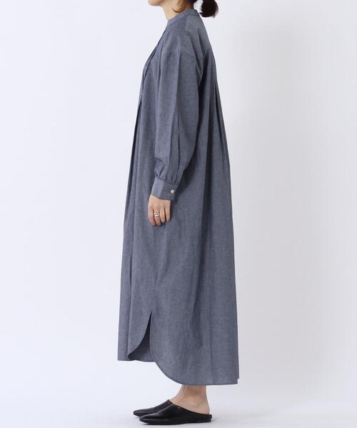 coen(コーエン)の「USAコットンマキシ丈タックシャツワンピース(シャツワンピース・レディース・ベージュ/ネイビー・FREE)」の20枚目の写真