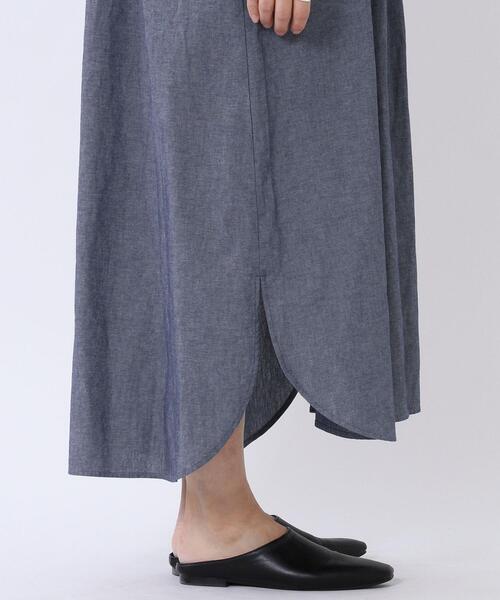 coen(コーエン)の「USAコットンマキシ丈タックシャツワンピース(シャツワンピース・レディース・ベージュ/ネイビー・FREE)」の22枚目の写真