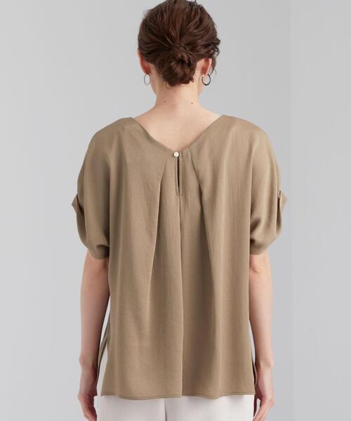 green label relaxing（グリーンレーベルリラクシング）の「FFC ハンマーサテン T ブラウス（シャツ/ブラウス・レディース・ライトブルー/オリーブ/ナチュラル・FREE）」の9枚目の写真