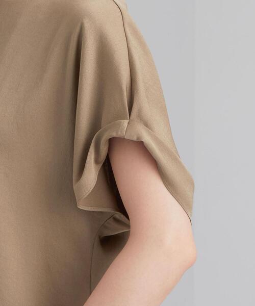 green label relaxing（グリーンレーベルリラクシング）の「FFC ハンマーサテン T ブラウス（シャツ/ブラウス・レディース・ライトブルー/オリーブ/ナチュラル・FREE）」の19枚目の写真