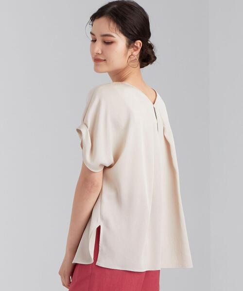 green label relaxing（グリーンレーベルリラクシング）の「FFC ハンマーサテン T ブラウス（シャツ/ブラウス・レディース・ライトブルー/オリーブ/ナチュラル・FREE）」の16枚目の写真