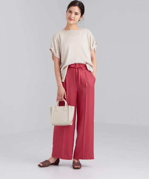 green label relaxing（グリーンレーベルリラクシング）の「FFC ハンマーサテン T ブラウス（シャツ/ブラウス・レディース・ライトブルー/オリーブ/ナチュラル・FREE）」の22枚目の写真