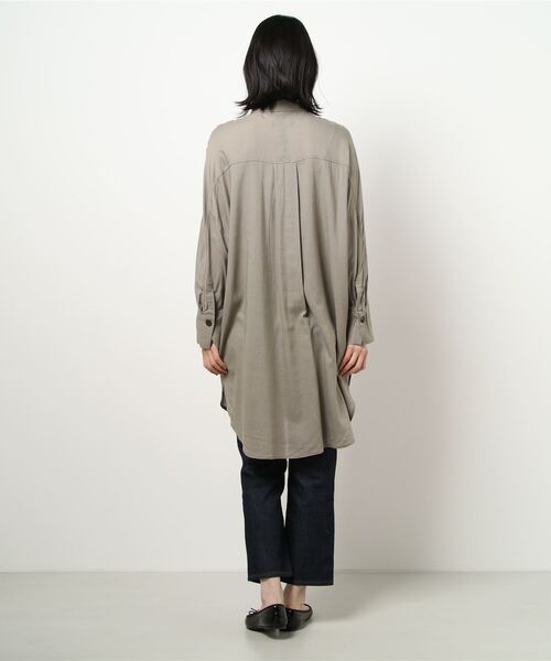 RAG MACHINE（ラグマシーン）の「【RAG MACHINE】シャツワンピース（シャツワンピース・レディース・グリーン/オフホワイト/ベージュ・L/M）」の5枚目の写真