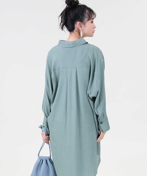 RAG MACHINE（ラグマシーン）の「【RAG MACHINE】シャツワンピース（シャツワンピース・レディース・グリーン/オフホワイト/ベージュ・L/M）」の19枚目の写真