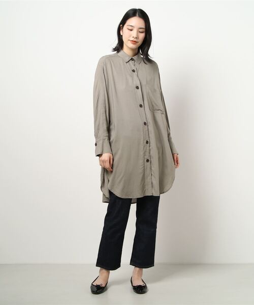 RAG MACHINE（ラグマシーン）の「【RAG MACHINE】シャツワンピース（シャツワンピース・レディース・グリーン/オフホワイト/ベージュ・L/M）」の16枚目の写真