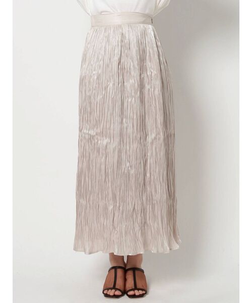 dazzlin（ダズリン）の「リンクルシャインロングスカート（スカート・レディース・ベージュ/パープル/グレー/オレンジ・FREE）」の18枚目の写真