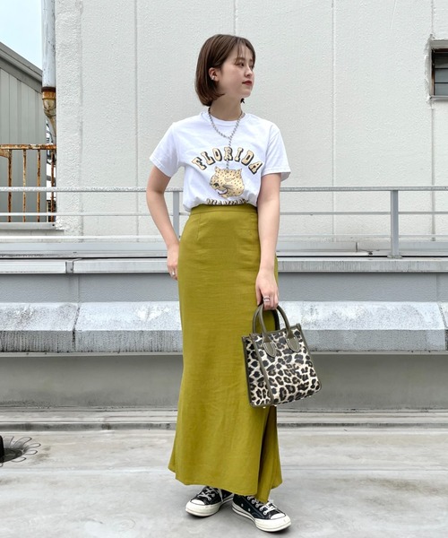 CIAOPANIC（チャオパニック）の「≪肌当たりが心地よい≫スリットマーメイドスカート（スカート・レディース・ブラック/ベージュ/グリーン/ボルドー/ブルー/ブラウン・FREE）」の18枚目の写真