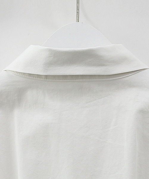 Girly Doll（ガーリードール）の「ウエスト切り替えシャツワンピース（シャツワンピース・レディース・ホワイト/ネイビー・FREE）」の13枚目の写真