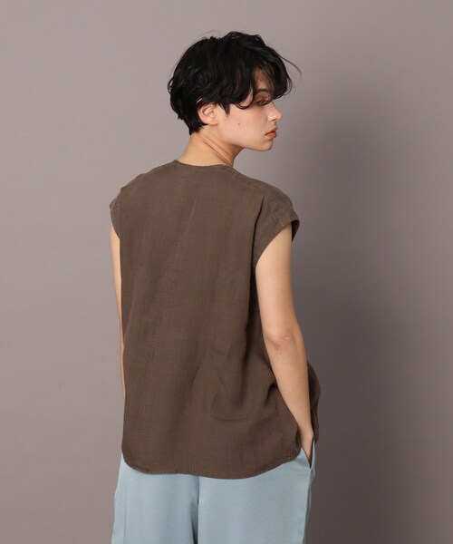 DRESSTERIOR（ドレステリア）の「◆ガーメントダイラミーピンタックブラウス（シャツ/ブラウス・レディース・ダークオリーブ/オレンジ/ホワイト系/ブラック・38）」の13枚目の写真