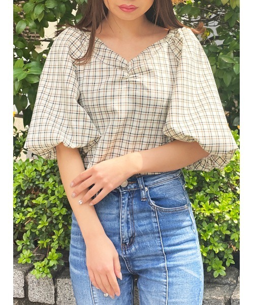 one way（ワンウェイ）の「【oneway】フロントギャザーブラウス（シャツ/ブラウス・レディース・ホワイト/ライトグリーン/ベージュ/ライトブラウン・FREE）」の4枚目の写真