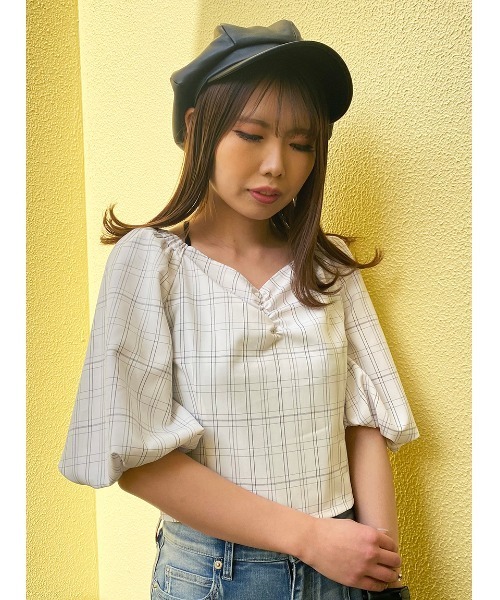 one way（ワンウェイ）の「【oneway】フロントギャザーブラウス（シャツ/ブラウス・レディース・ホワイト/ライトグリーン/ベージュ/ライトブラウン・FREE）」の6枚目の写真