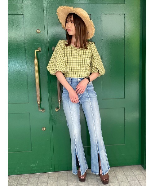 one way（ワンウェイ）の「【oneway】フロントギャザーブラウス（シャツ/ブラウス・レディース・ホワイト/ライトグリーン/ベージュ/ライトブラウン・FREE）」の5枚目の写真