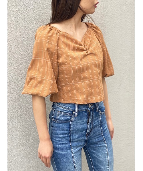 one way（ワンウェイ）の「【oneway】フロントギャザーブラウス（シャツ/ブラウス・レディース・ホワイト/ライトグリーン/ベージュ/ライトブラウン・FREE）」の14枚目の写真