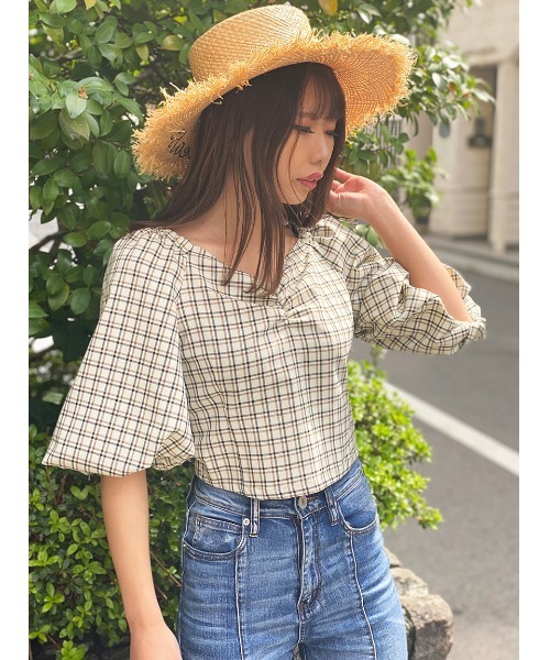 one way（ワンウェイ）の「【oneway】フロントギャザーブラウス（シャツ/ブラウス・レディース・ホワイト/ライトグリーン/ベージュ/ライトブラウン・FREE）」の19枚目の写真