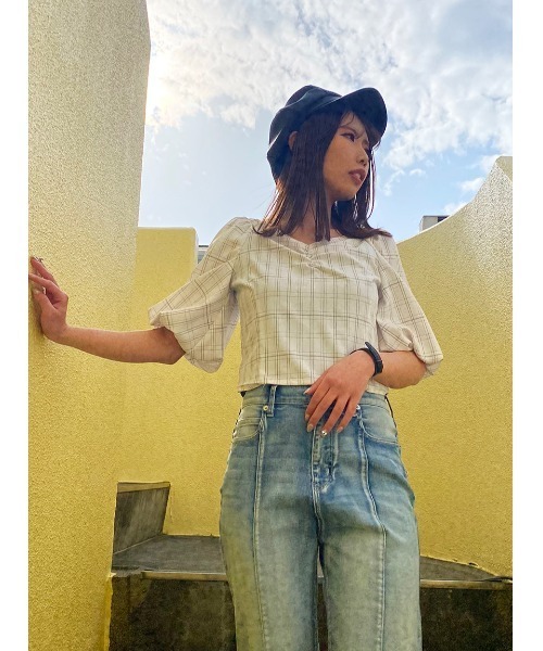 one way（ワンウェイ）の「【oneway】フロントギャザーブラウス（シャツ/ブラウス・レディース・ホワイト/ライトグリーン/ベージュ/ライトブラウン・FREE）」の20枚目の写真