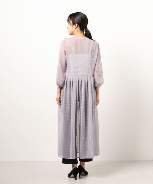 ehka sopo（エヘカソポ）の「カットドビーフリルワンピース（ワンピース・レディース・キナリ/グレー/ミント・ﾌﾘ-）」の4枚目の写真