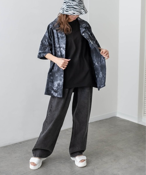 RASVOA（ラスボア）の「オーバータイダイ刺繍シャツ（シャツ/ブラウス・レディース・ブラック/ブルー・FREE）」の10枚目の写真