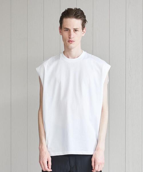 H　BEAUTY&YOUTH UNITED ARROWS（エイチビューティーアンドユースユナイテッドアローズ）の「＜H＞COTTON NO SLEEVE T-SHIRT/Tシャツ（Tシャツ/カットソー・メンズ・ブラック/ホワイト・MEDIUM/SMALL/LARGE）」の3枚目の写真