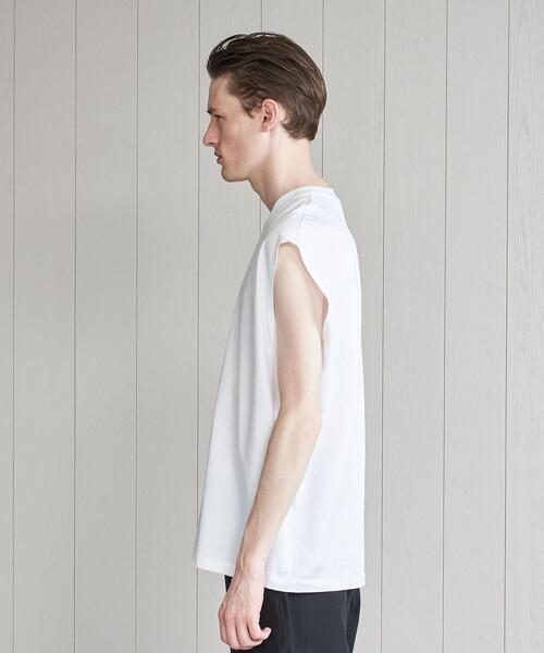 H　BEAUTY&YOUTH UNITED ARROWS（エイチビューティーアンドユースユナイテッドアローズ）の「＜H＞COTTON NO SLEEVE T-SHIRT/Tシャツ（Tシャツ/カットソー・メンズ・ブラック/ホワイト・MEDIUM/SMALL/LARGE）」の4枚目の写真