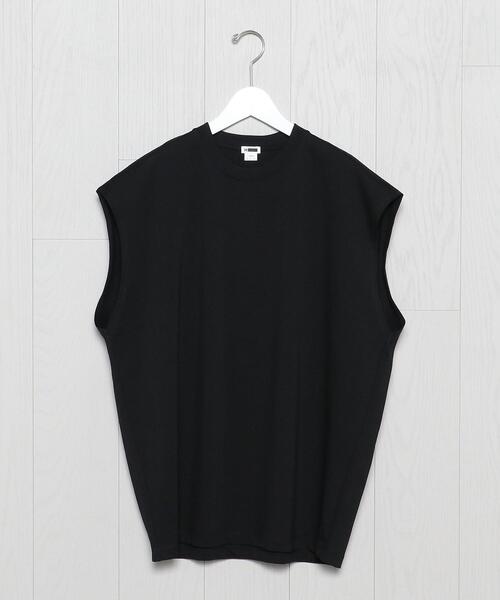 H　BEAUTY&YOUTH UNITED ARROWS（エイチビューティーアンドユースユナイテッドアローズ）の「＜H＞COTTON NO SLEEVE T-SHIRT/Tシャツ（Tシャツ/カットソー・メンズ・ブラック/ホワイト・MEDIUM/SMALL/LARGE）」の9枚目の写真