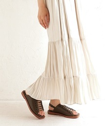 JELLY BEANS | フロントレースアップフラットサンダル(214-30182)JELLY BEANS(ジェリービーンズ)(サンダル)