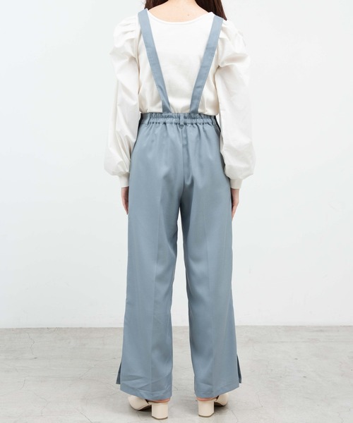 WEGO（ウィゴー）の「WEGO/リネンライクスリットサロペット（サロペット/オーバーオール・レディース・ブルー/ベージュ・FREE）」の10枚目の写真