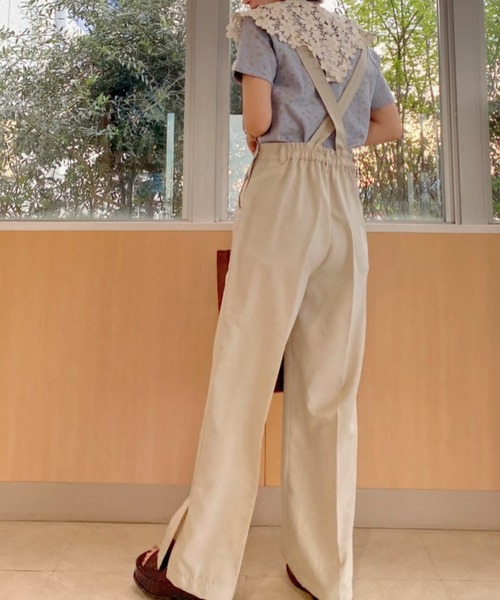 WEGO（ウィゴー）の「WEGO/リネンライクスリットサロペット（サロペット/オーバーオール・レディース・ブルー/ベージュ・FREE）」の17枚目の写真