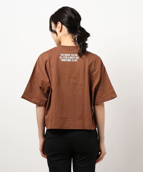 CONVERSE（コンバース）の「CONVERSEポケットワッペンTシャツ（Tシャツ/カットソー・レディース・ホワイト/ブラック/ダークブラウン/キャメル・FREE）」の11枚目の写真