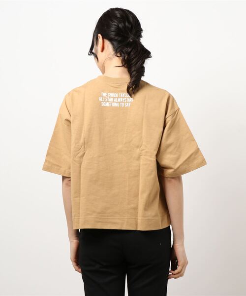 CONVERSE（コンバース）の「CONVERSEポケットワッペンTシャツ（Tシャツ/カットソー・レディース・ホワイト/ブラック/ダークブラウン/キャメル・FREE）」の18枚目の写真