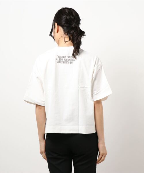 CONVERSE（コンバース）の「CONVERSEポケットワッペンTシャツ（Tシャツ/カットソー・レディース・ホワイト/ブラック/ダークブラウン/キャメル・FREE）」の8枚目の写真