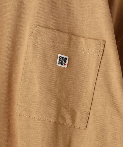 CONVERSE（コンバース）の「CONVERSEポケットワッペンTシャツ（Tシャツ/カットソー・レディース・ホワイト/ブラック/ダークブラウン/キャメル・FREE）」の6枚目の写真