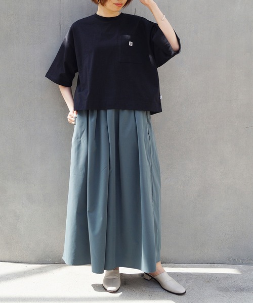 CONVERSE（コンバース）の「CONVERSEポケットワッペンTシャツ（Tシャツ/カットソー・レディース・ホワイト/ブラック/ダークブラウン/キャメル・FREE）」の21枚目の写真