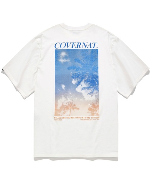 COVERNAT(カバーナット)の「【COVERNAT】PALM TREE DAY/NIGHT S/S TEE / カバーナット パームツリー グラフィック Tシャツ(Tシャツ/カットソー・メンズ・ホワイト/ブラック・SMALL/MEDIUM/LARGE)」の2枚目の写真