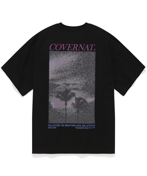 COVERNAT(カバーナット)の「【COVERNAT】PALM TREE DAY/NIGHT S/S TEE / カバーナット パームツリー グラフィック Tシャツ(Tシャツ/カットソー・メンズ・ホワイト/ブラック・SMALL/MEDIUM/LARGE)」の1枚目の写真