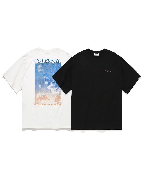 COVERNAT(カバーナット)の「【COVERNAT】PALM TREE DAY/NIGHT S/S TEE / カバーナット パームツリー グラフィック Tシャツ(Tシャツ/カットソー・メンズ・ホワイト/ブラック・SMALL/MEDIUM/LARGE)」の7枚目の写真