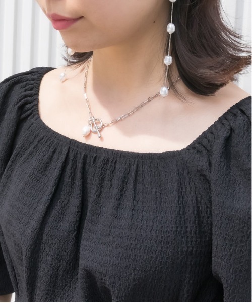RANDA（ランダ）の「パールワントップネックレス（ネックレス・レディース・ゴールド/シルバー・FREE）」の2枚目の写真