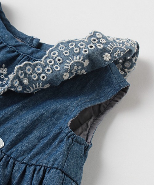petit main（プティマイン）の「スカラップ衿セットアップ（アンサンブル・キッズ・ピンク/ブルー・120cm/110cm/80ｃｍ/130cm/100cm/90cm）」の8枚目の写真