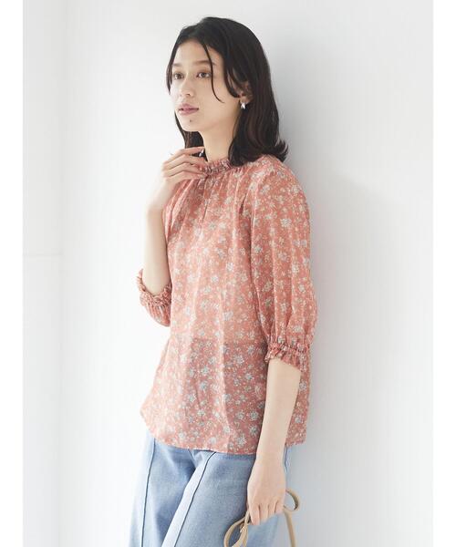 ELENCARE DUE（エレンカーレデュエ）の「・ELENCARE DUE フラワーptドビーブラウス＊（シャツ/ブラウス・レディース・ブラック/グレー/オレンジ/アイボリー・FREE）」の8枚目の写真